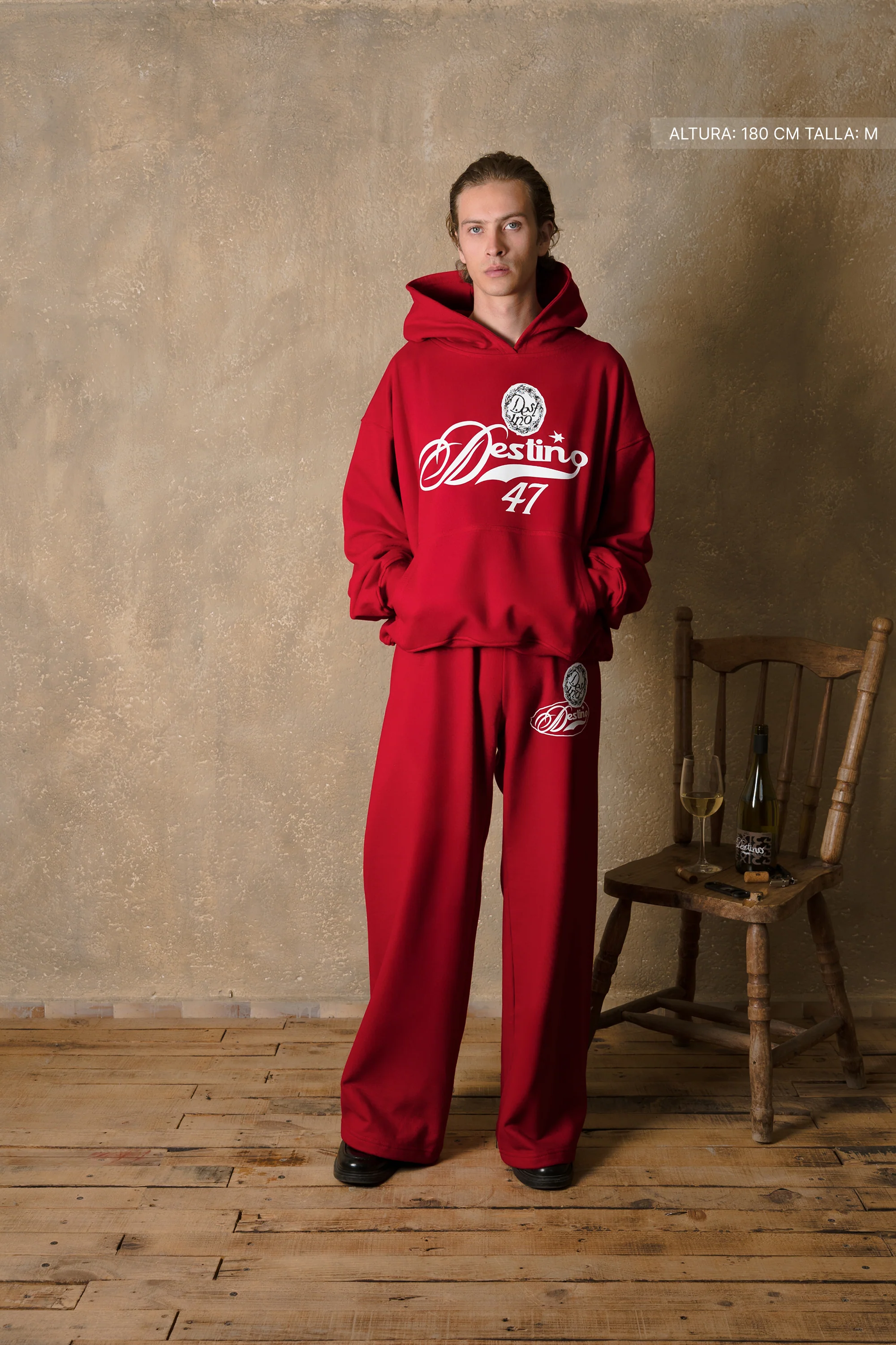 47 Hoodie Cherry Red - Image 5