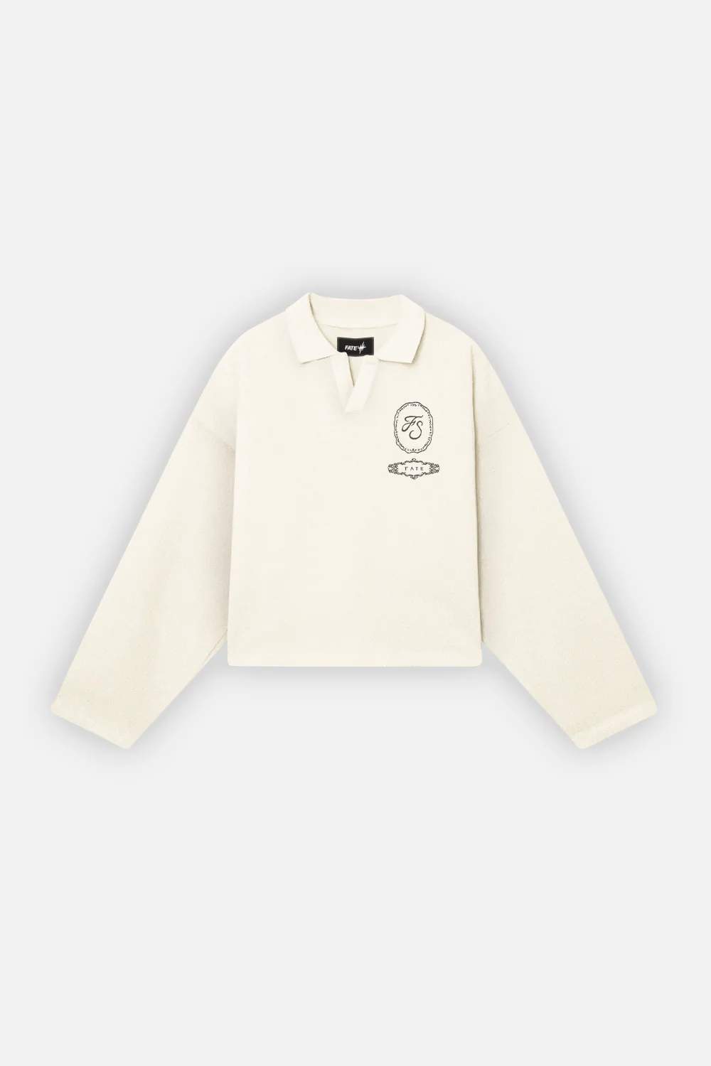 Chalice Longsleeve Polo Ivory - Image 3