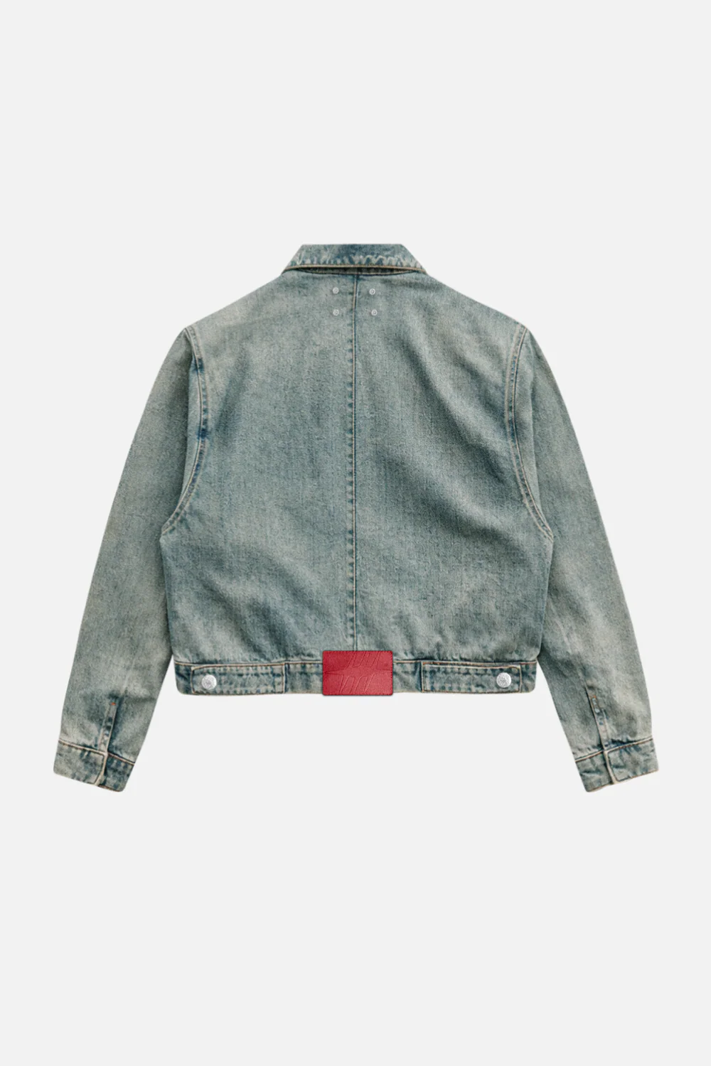 Denim Jacket Dirty Washed Blue - Image 3