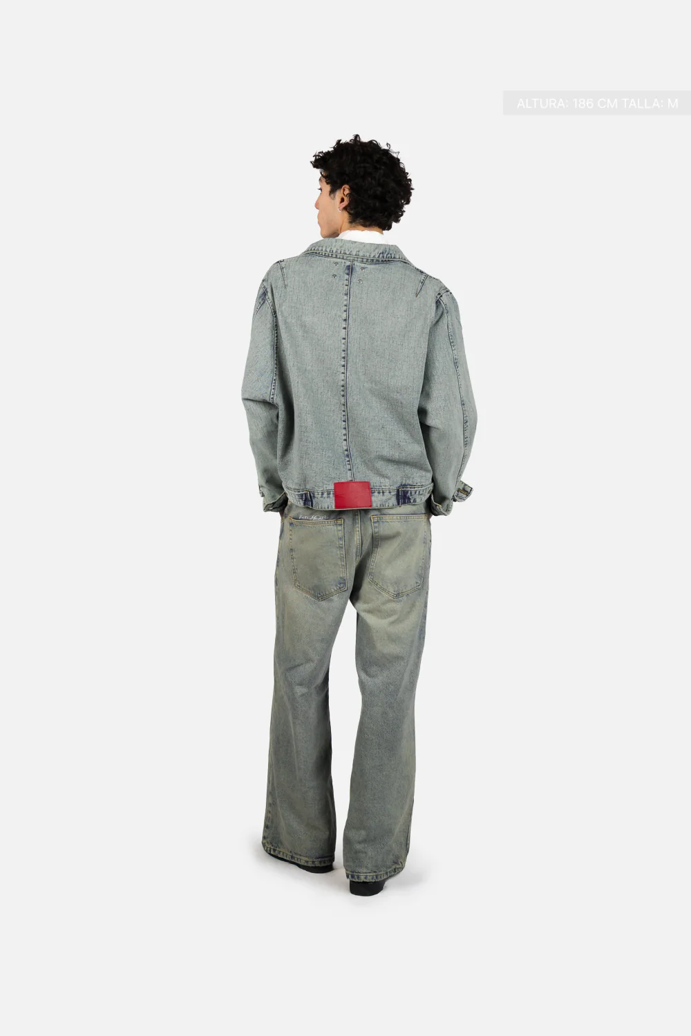 Denim Jacket Dirty Washed Blue - Image 5