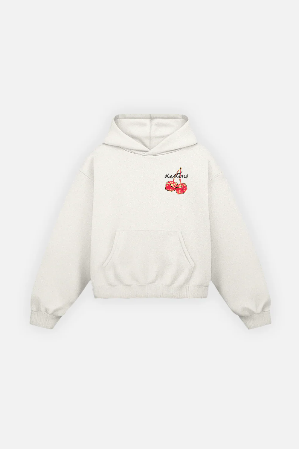 Dice Cherry Hoodie Ivory - Image 3