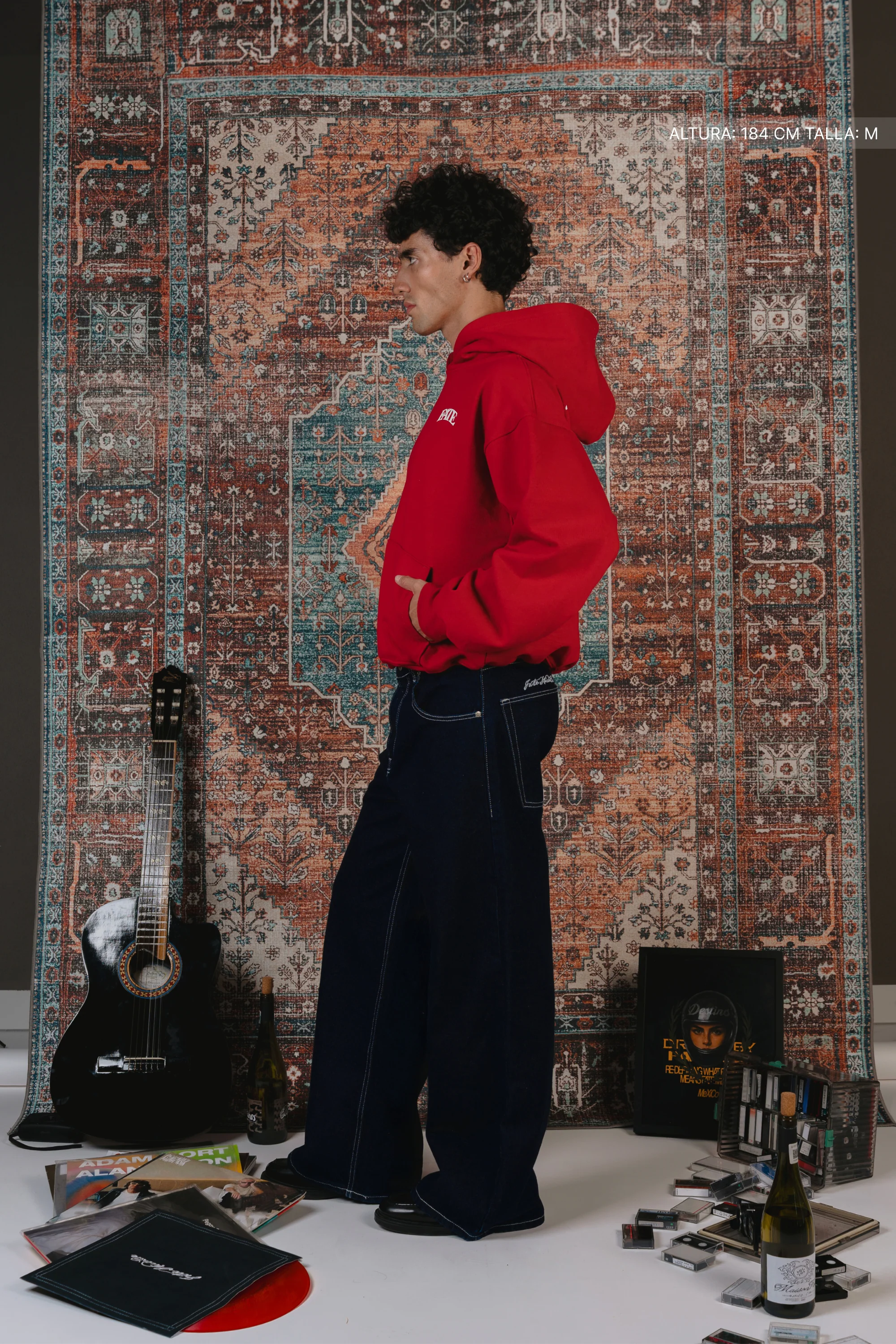 Double Spark Hoodie Cherry Red - Image 5