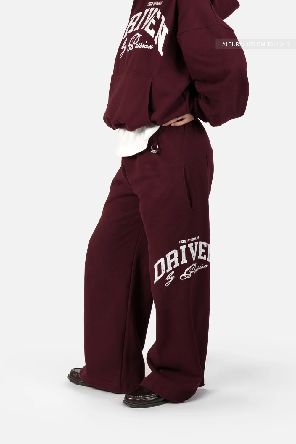 Driven By Passion Wide Pants Burgundy - Image 6