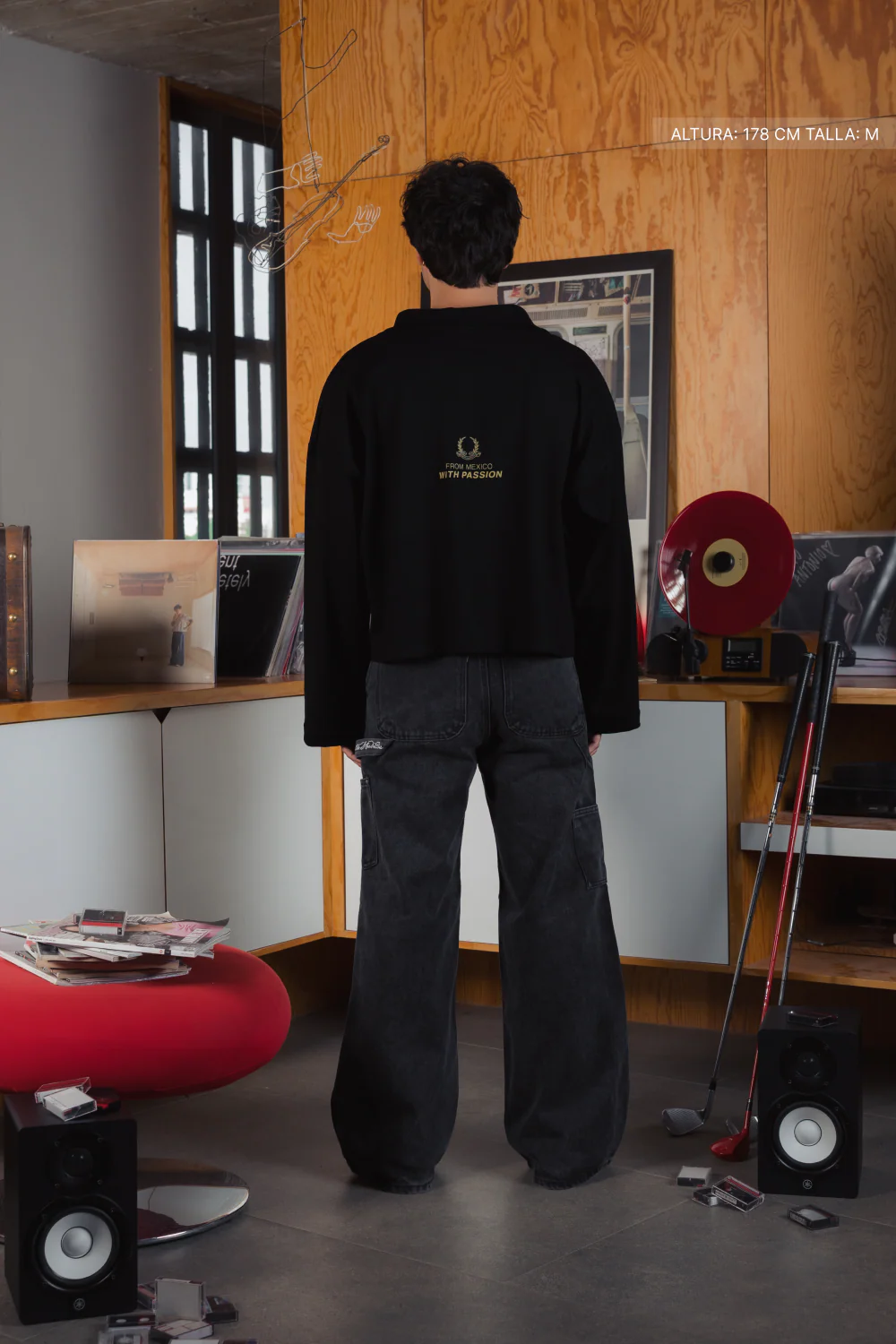 F & CO Longsleeve Polo Black - Image 5