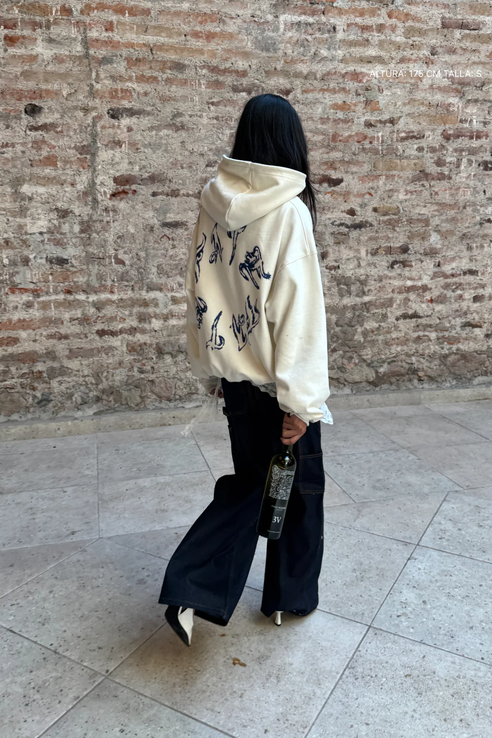 Fate Goth Hoodie Ivory - Image 8