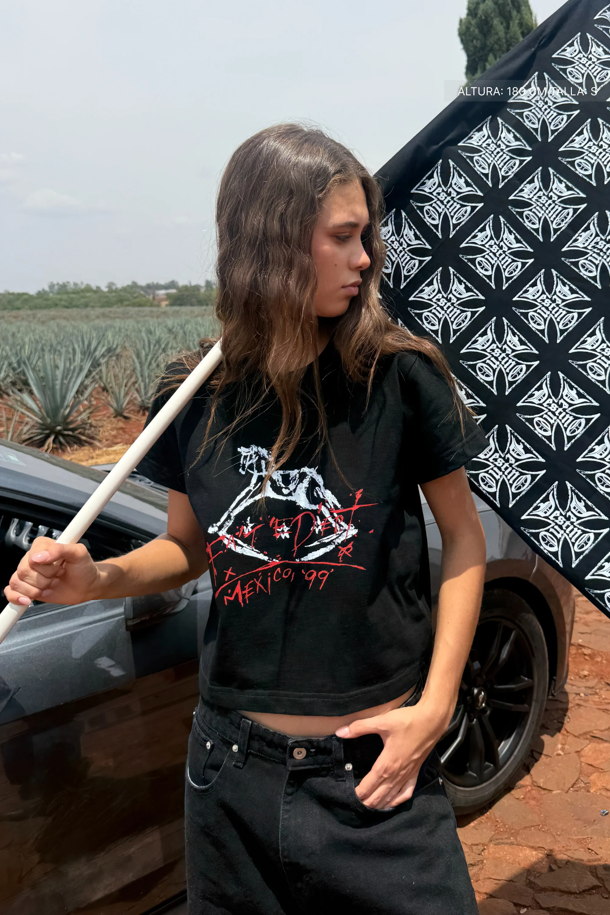 Fate Rodeo Noir Crop Tee Black - Image 5