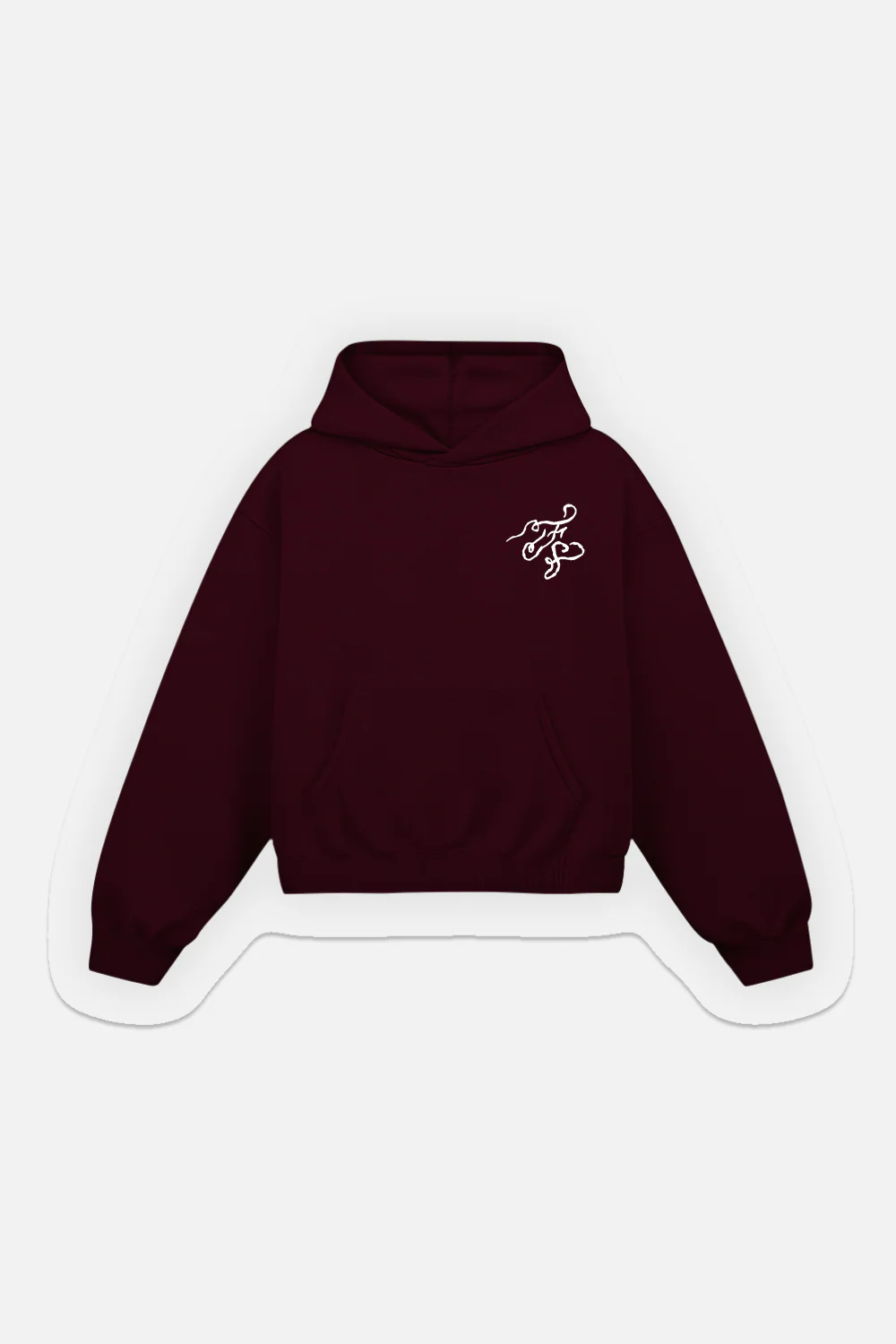 Fate Studios Script Hoodie Burgundy - Image 3