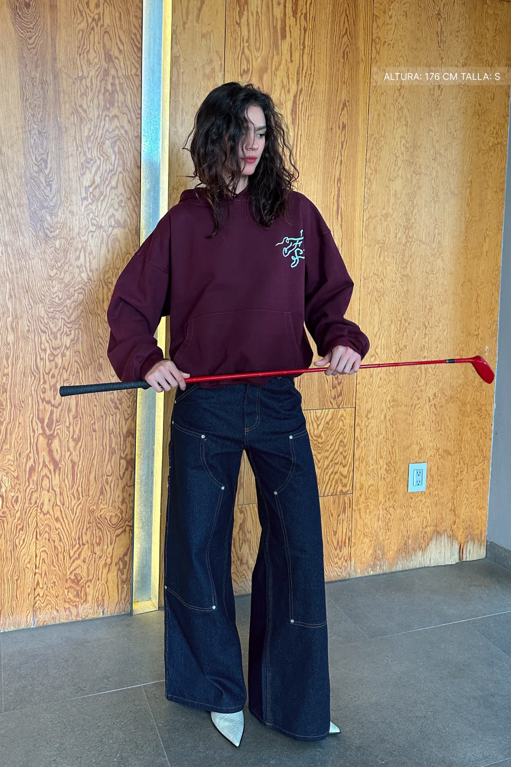 Fate Studios Script Hoodie Burgundy - Image 6