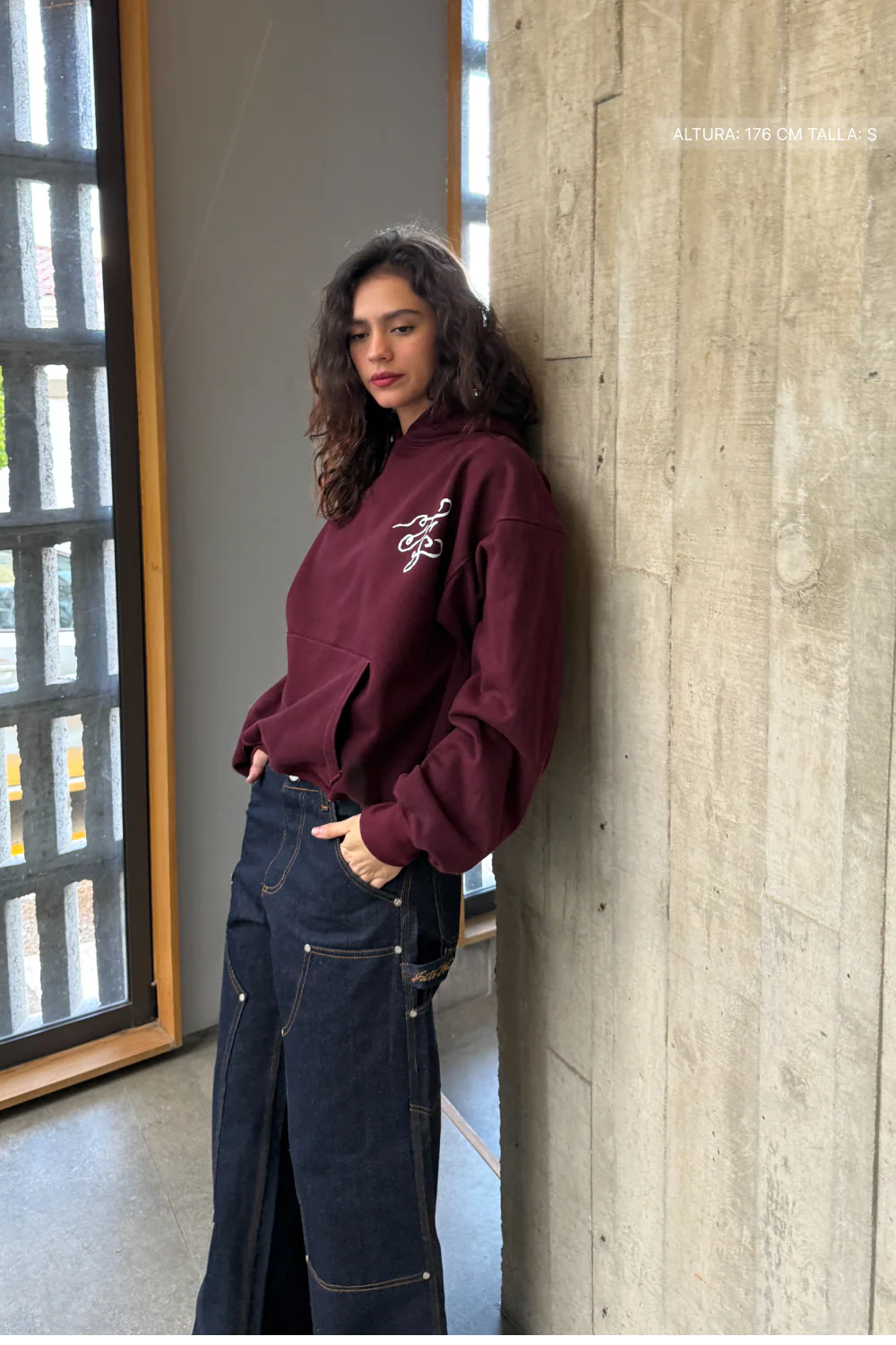 Fate Studios Script Hoodie Burgundy - Image 8