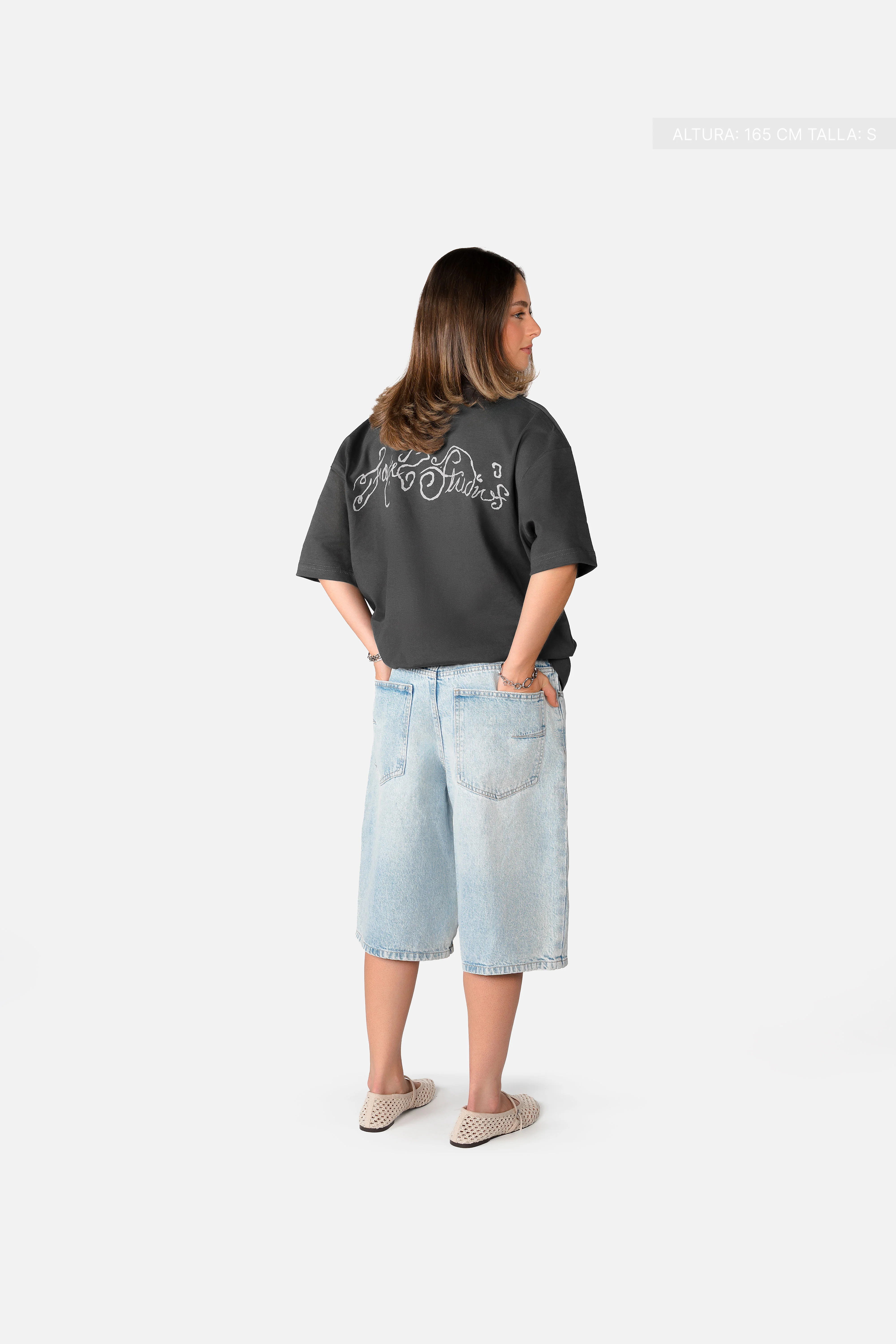 Fate Studios Script Tee Oxford Grey - Image 4