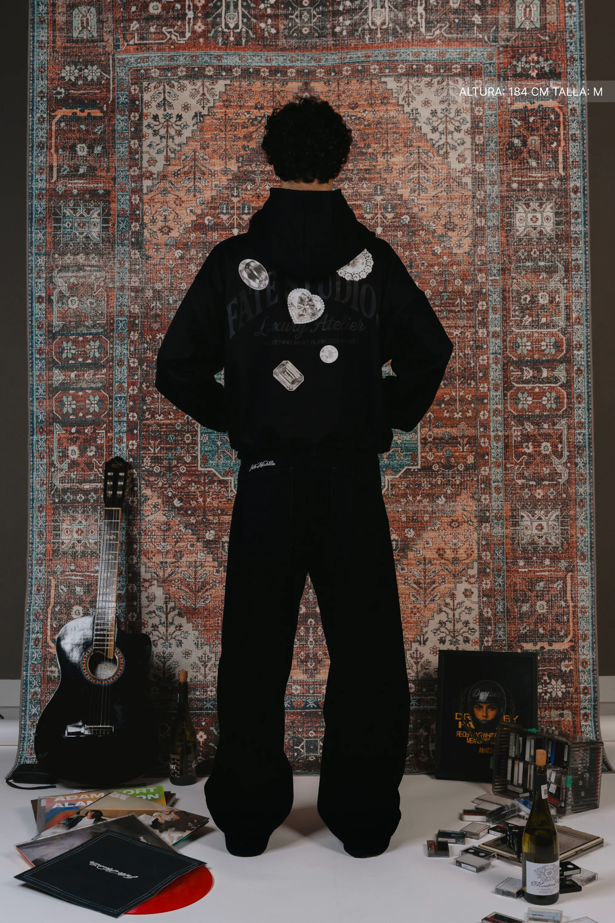 Dark Gems Zip Hoodie Vantablack - Image 2