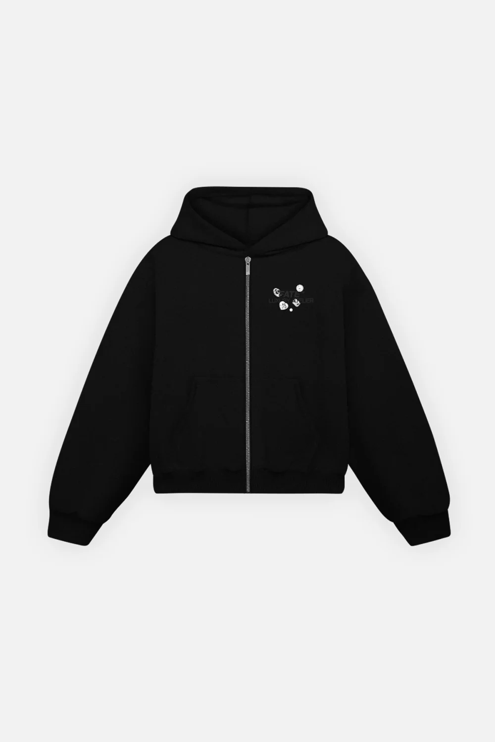 Dark Gems Zip Hoodie Vantablack - Image 3