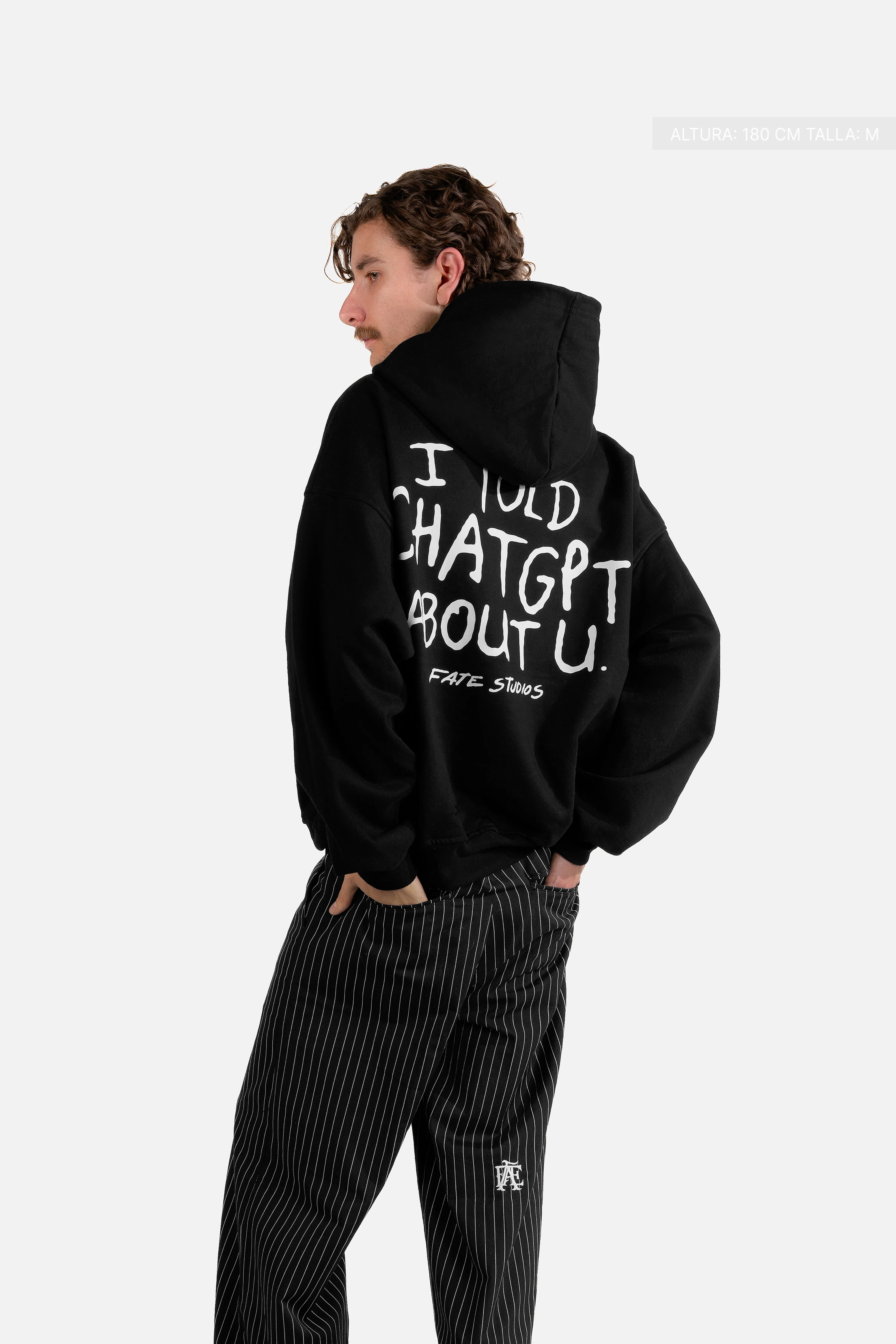 I Told Chat Hoodie Vantablack - Image 6