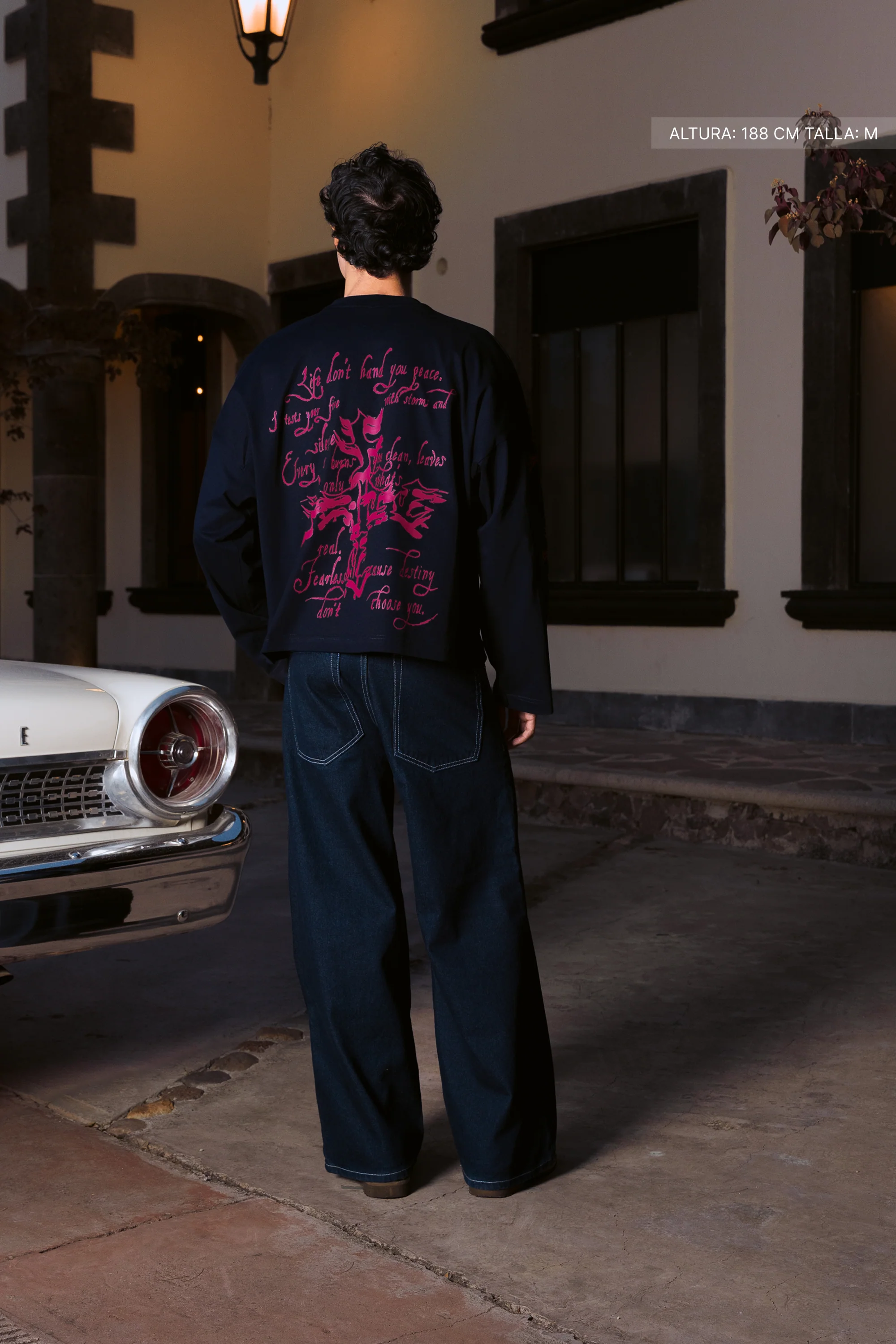 Letter Cross Longsleeve Navy Blue - Image 7