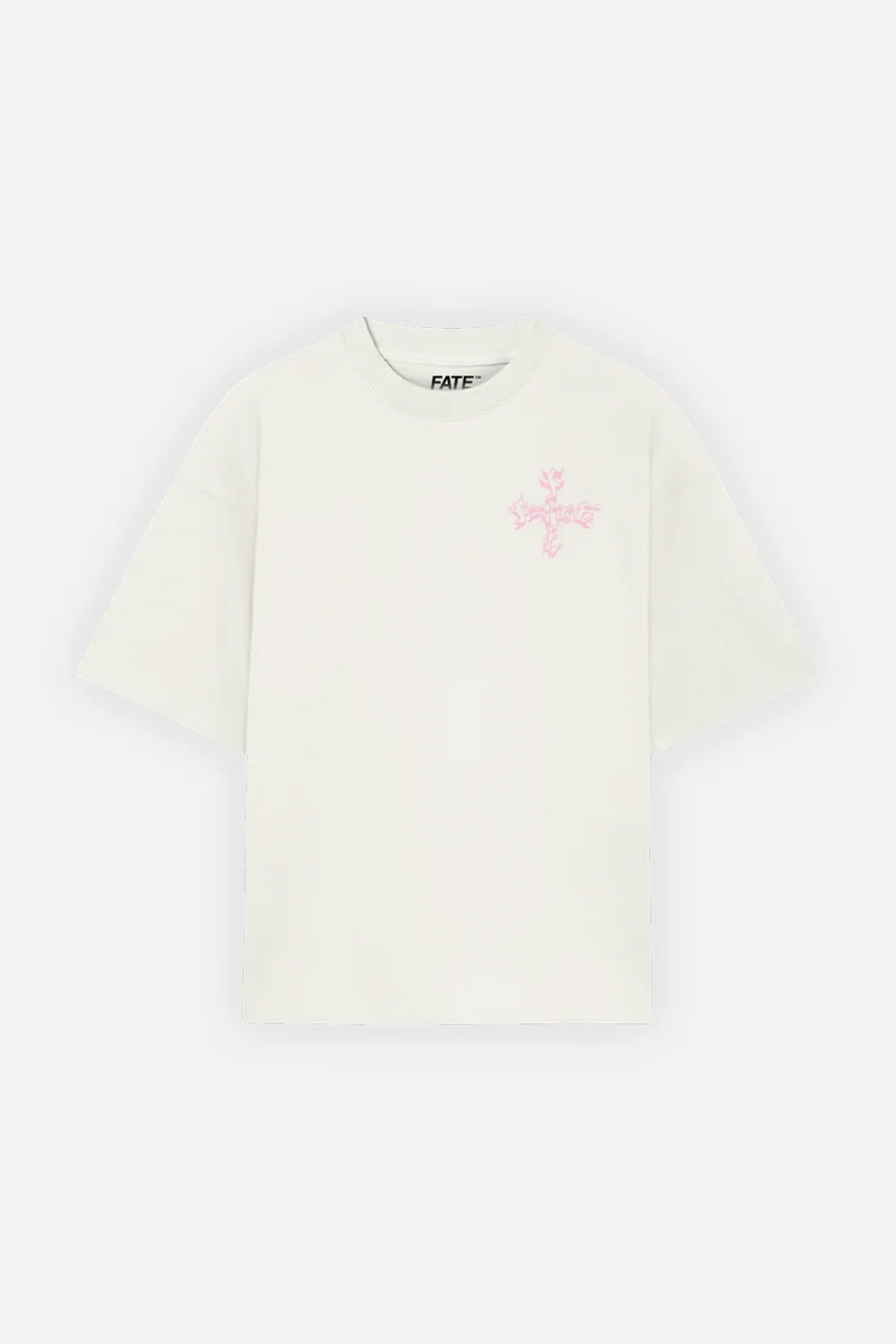 Letter Cross Tee Ivory - Image 3