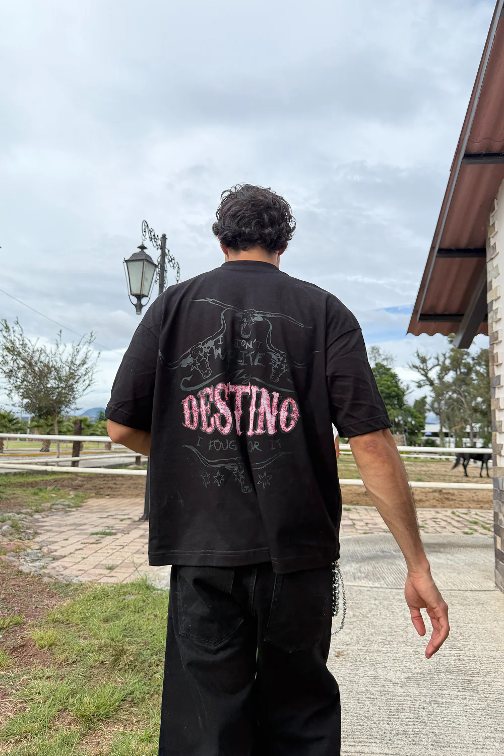 Long Horns Tee Black - Image 2