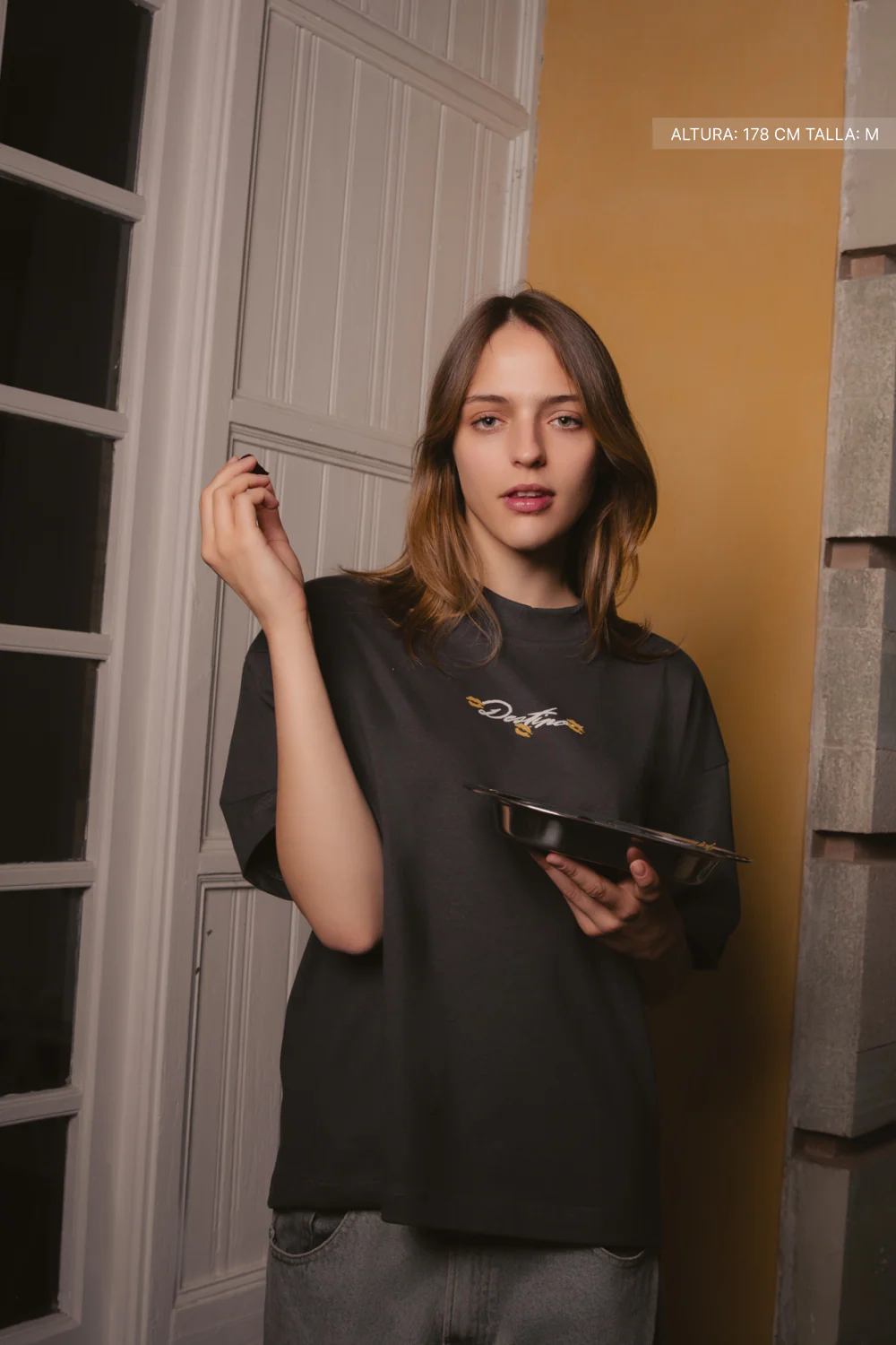 Martini & Bad Decisions Tee Oxford Grey - Image 7