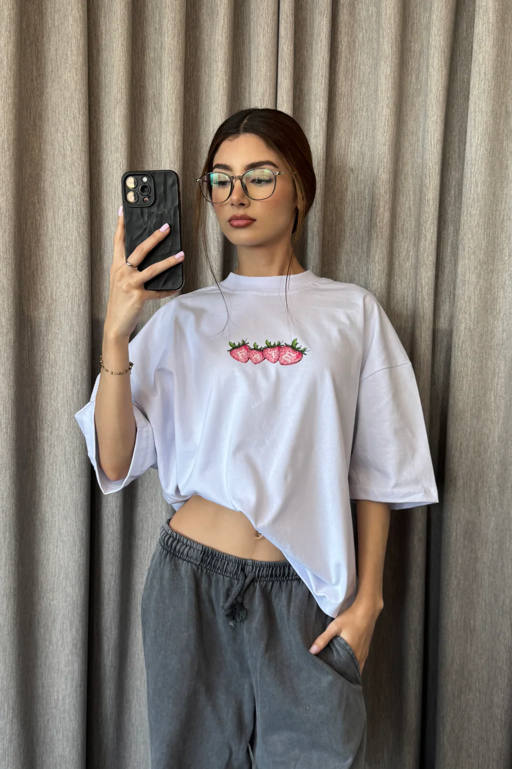 Strawberry Tee White - Image 4