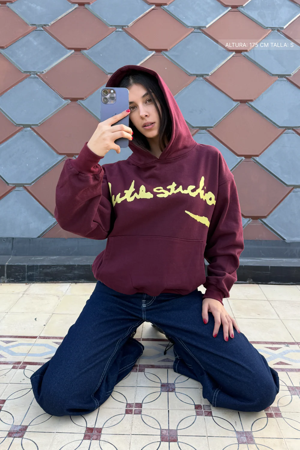 Studios Hoodie Burgundy - Image 2