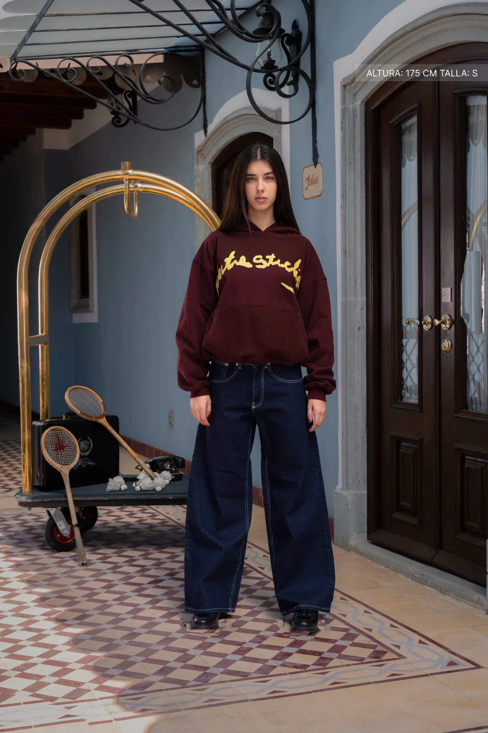 Studios Hoodie Burgundy - Image 4