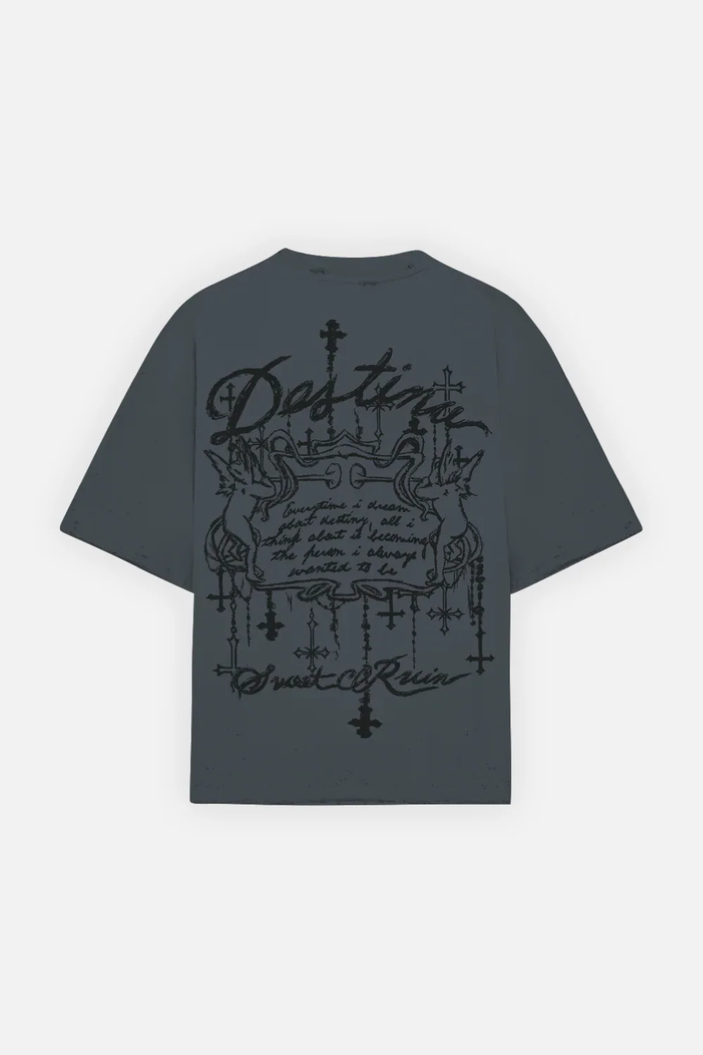 Sweet Serafin's Tee Distressed Grey