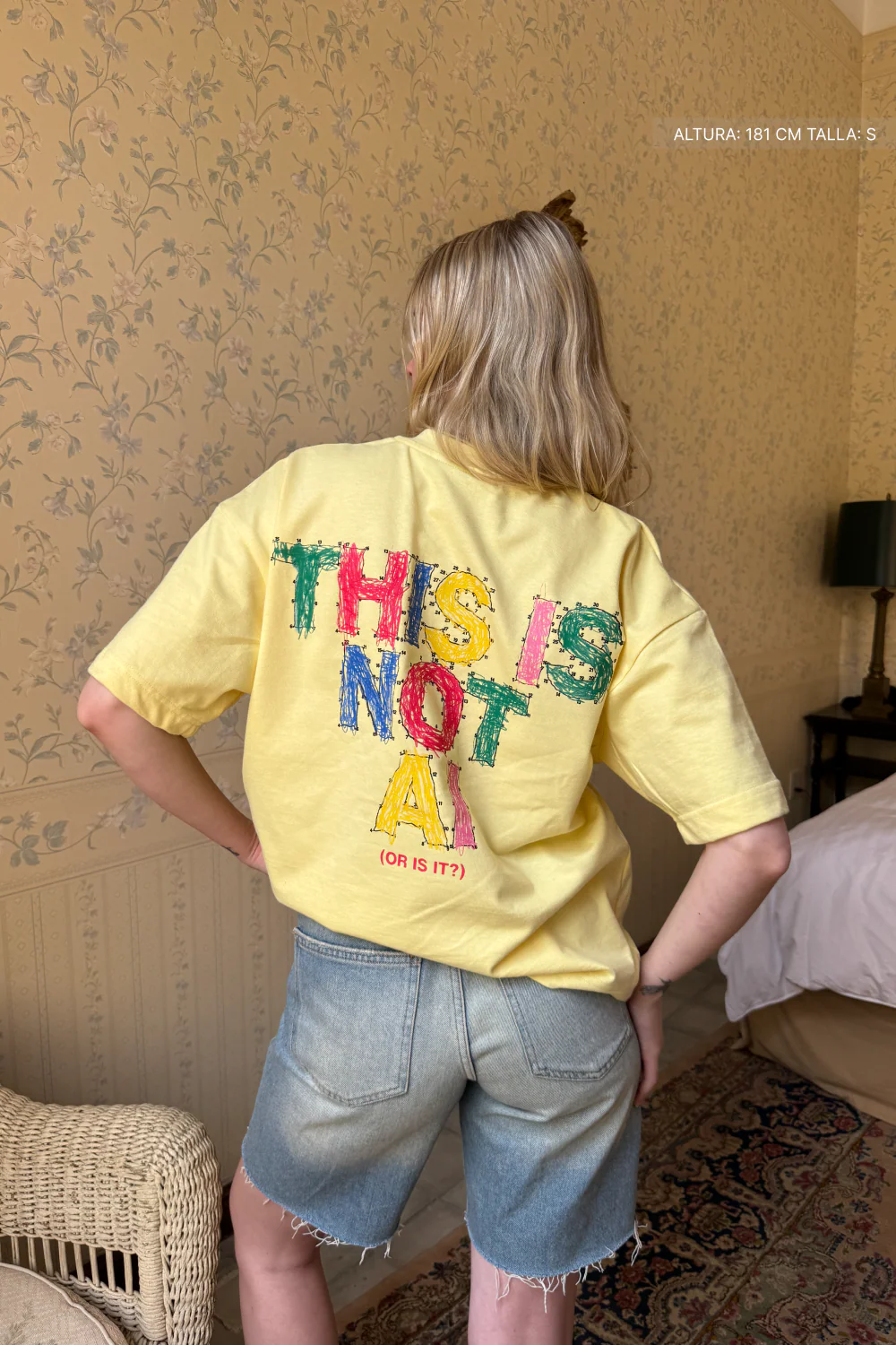 Not AI Crayon Tee Canary Yellow - Image 4